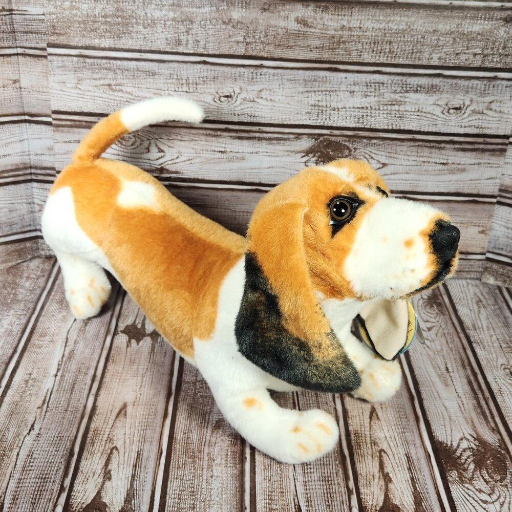 TIGER TALE TOYS 16" Bourguignon The Basset Hound Stuffed Animal Dog Toy NWT NEW